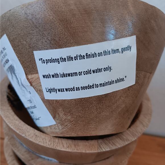 Creative Co-op Pine & Holly Mango Wood Bowl - Picture 8 of 11